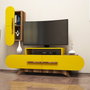 Hanah Home Mueble de TV Rose S - Walnut, Yellow